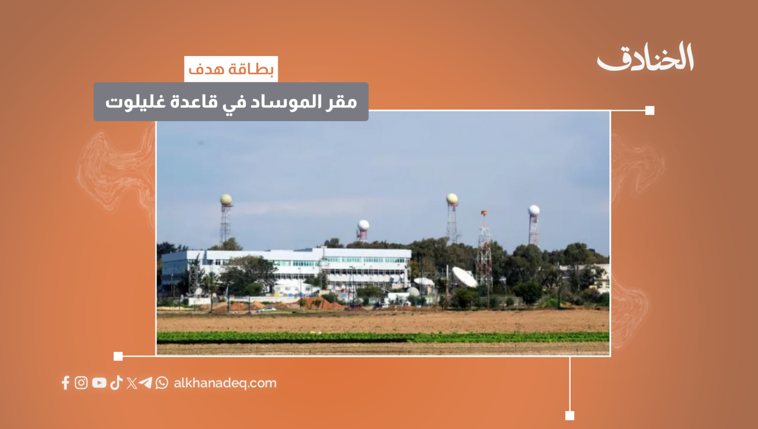 بطاقة هدف: مقر الموساد في قاعدة غليلوت